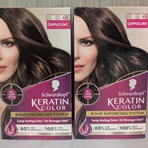 Keratin Color Hair Dye - Cappuccino Brown